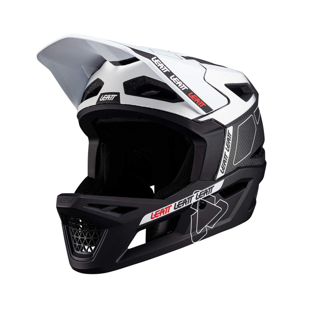 קסדה MTB Gravity 6.0 Carbon שחור/לבן - Leatt