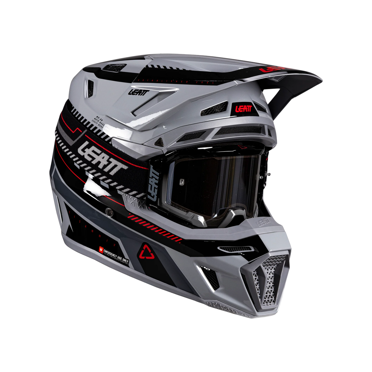 קיט קסדה ומשקף Leatt Moto 8.5 Grey + Goggles 5.5 - Leatt