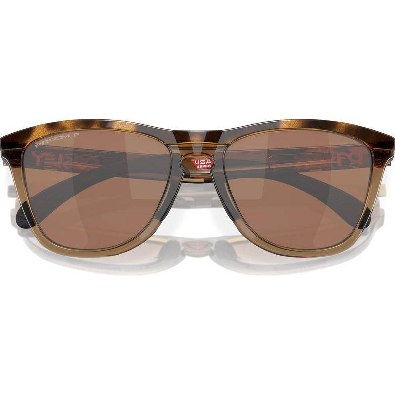 משקפי שמש Oakley Frogskins Range Prizm Tungsten Polarised Lenses, Brown Tortoise/Brown Smoke Frame - Oakley
