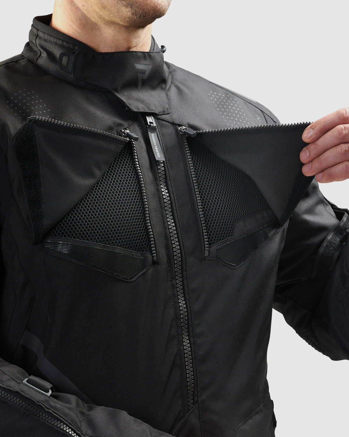 Rebelhorn HIKER IV TEXTILE מעיל רכיבה שחור - REBELHORN