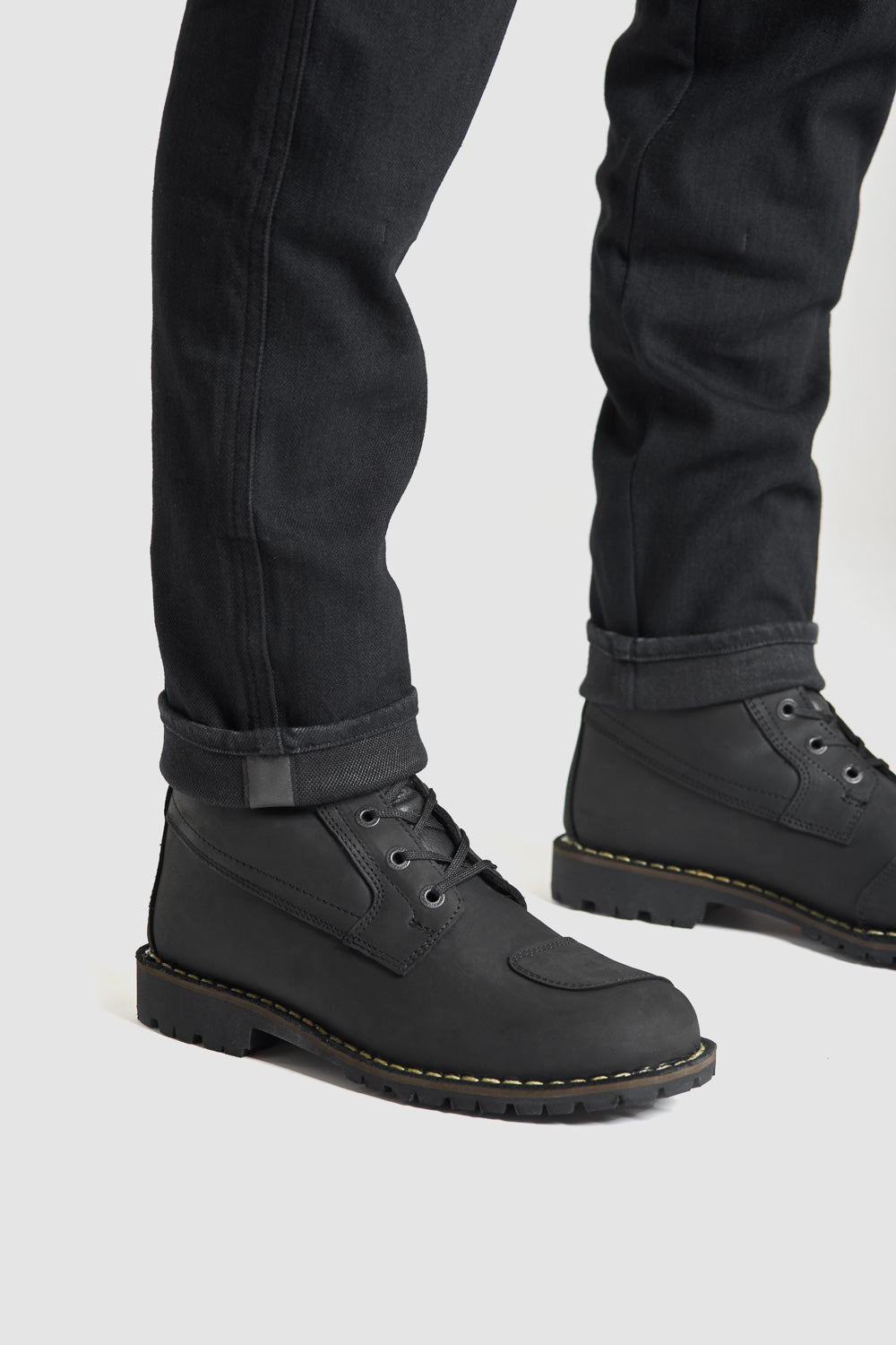ג'ינס רכיבה Steel Jeans AA - Single Layer Black - PANDO MOTO