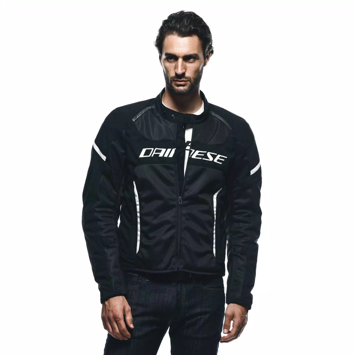 DAINESE AIR FRAME 3 TEX מעיל קיץ שחור/לבן - DAINESE