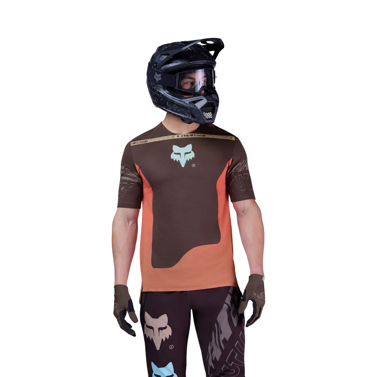 חולצת רכיבה קצרה FOX Racing Flexair Elevated Future Cocoa Brown - FOX