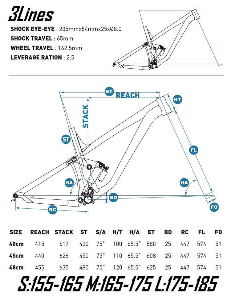Three Lines Kinesis 29" Alum 160mm - Three Lines