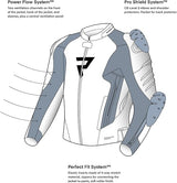 Rebelhorn VELOCE LEATHER מעיל רכיבה שחור/אפור - REBELHORN
