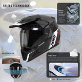 קסדת אדוונצ'ר Leatt ADV 8.5 + משקף 4.5 | Stealth - Leatt