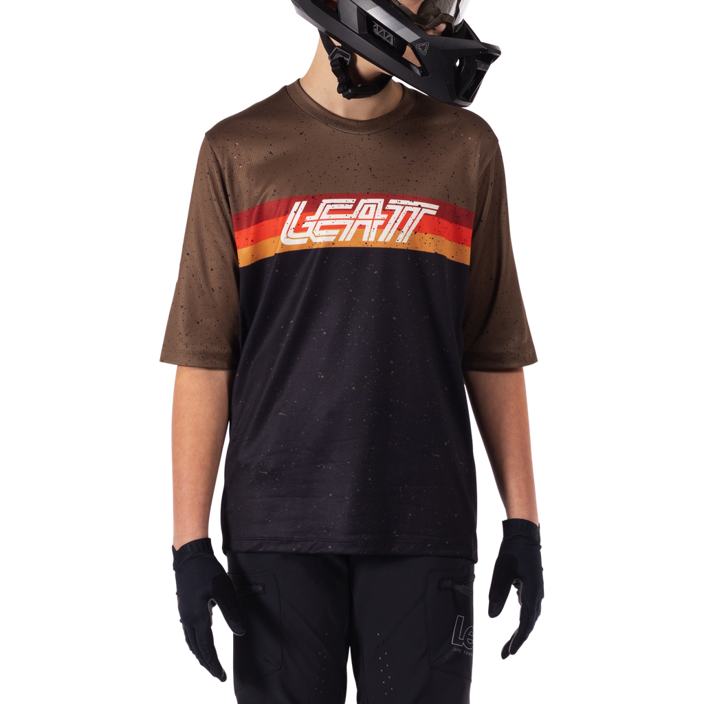 חולצת רכיבה קצרה ילדים MTB Enduro 3.0 Black - Leatt