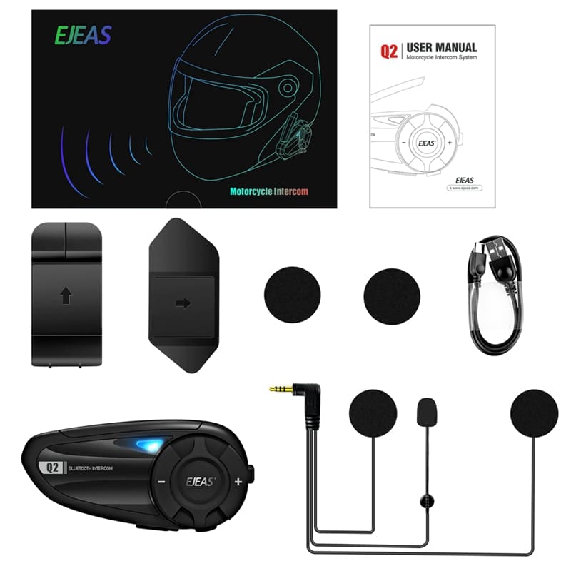 דיבורית Bluetooth לקסדה EJEAS Q2 - EJEAS