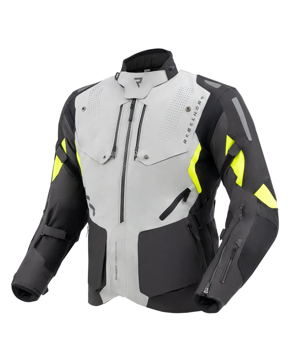 Rebelhorn HIKER IV TEXTILE מעיל רכיבה אפור - REBELHORN