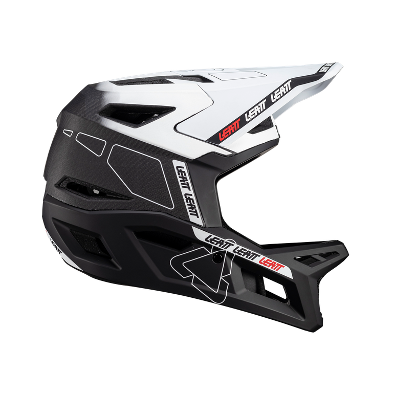 קסדה MTB Gravity 6.0 Carbon שחור/לבן - Leatt