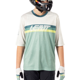חולצת רכיבה קצרה ילדים MTB Enduro 3.0 Pistachio - Leatt