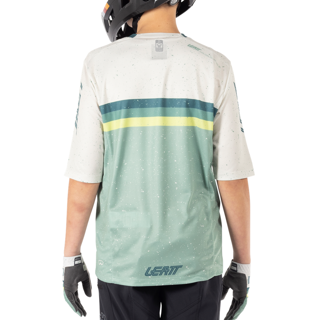 חולצת רכיבה קצרה ילדים MTB Enduro 3.0 Pistachio - Leatt