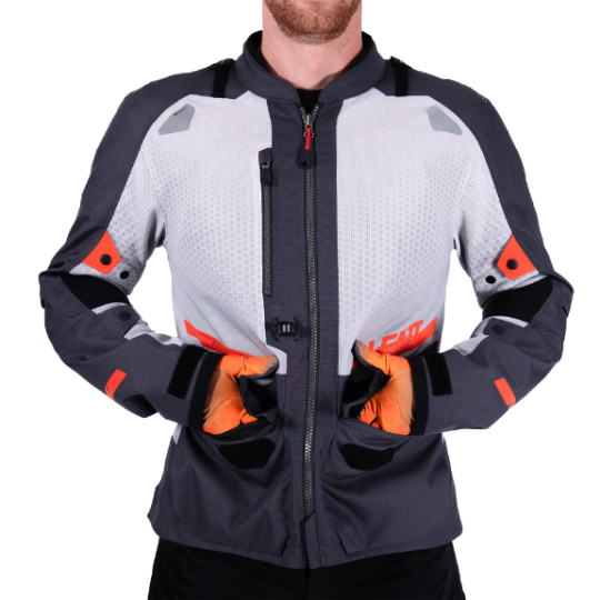 מעיל אדוונצ'ר מאוורר Leatt ADV FlowTour 5.5 + שכבת גשם | Iron - Leatt