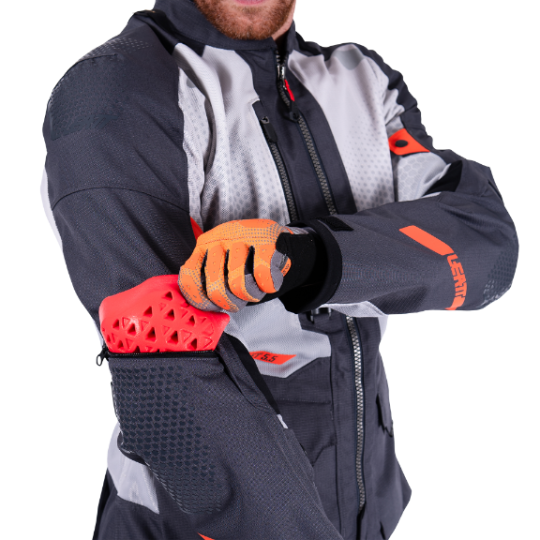 מעיל אדוונצ'ר מאוורר Leatt ADV FlowTour 5.5 + שכבת גשם | Iron - Leatt
