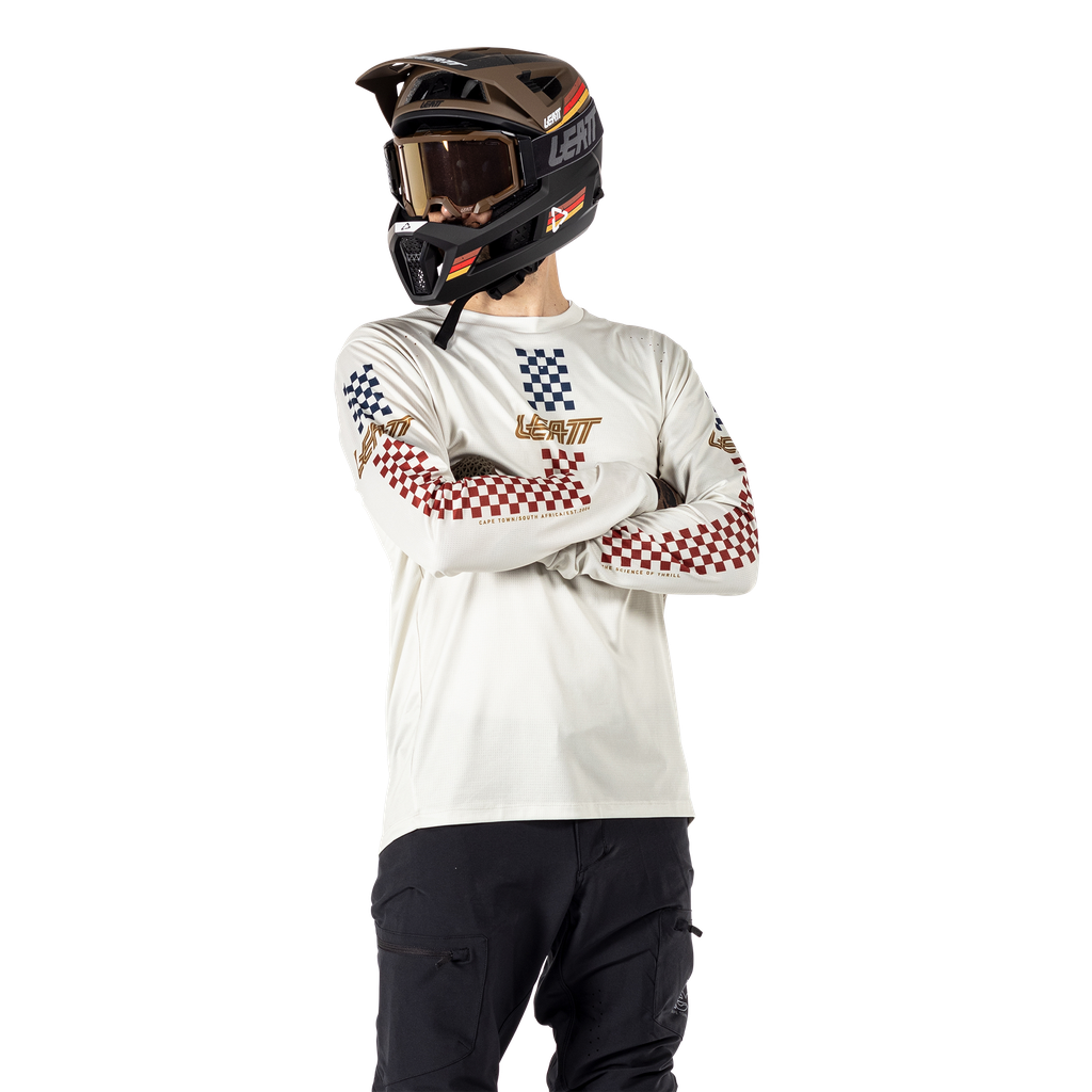 חולצת רכיבה ארוכה MTB Enduro 4.0 Cream - Leatt