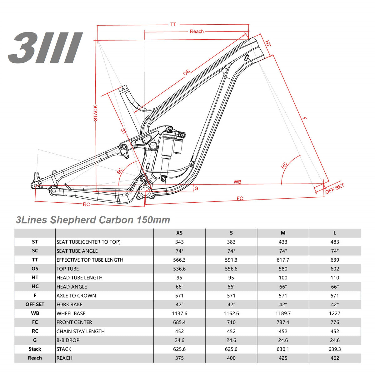 Three Lines Shepherd 29" Carbon 150mm - Three Lines