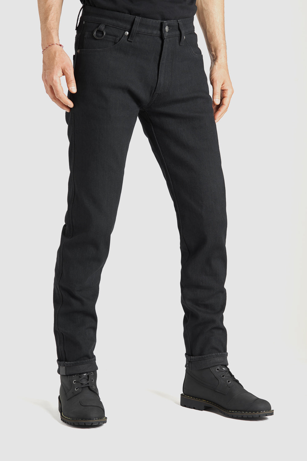 ג'ינס רכיבה Steel Jeans AA - Single Layer Black - PANDO MOTO