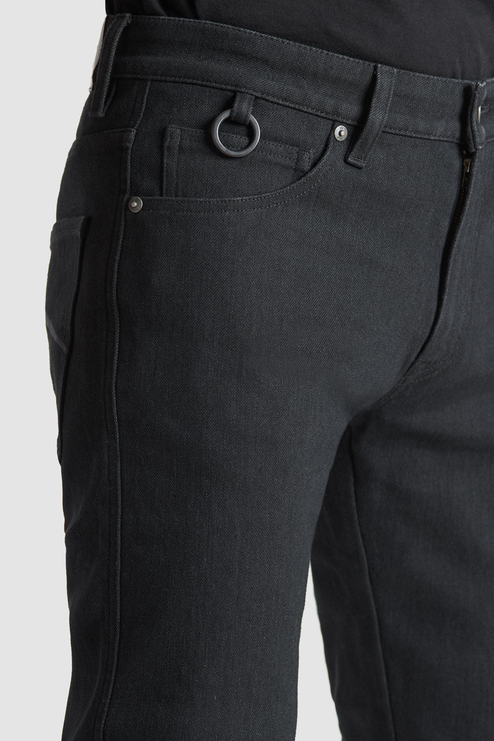 ג'ינס רכיבה Steel Jeans AA - Single Layer Black - PANDO MOTO